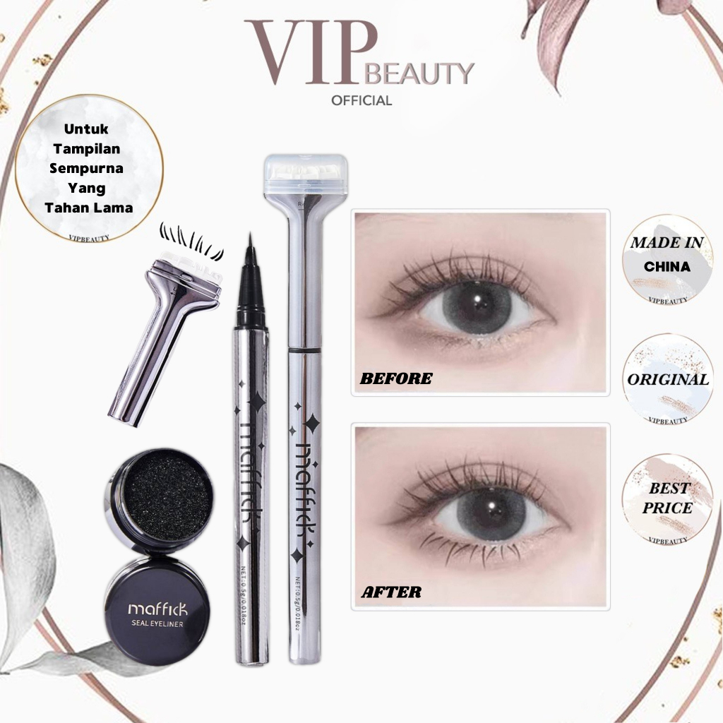 Stamp Bulu Mata Bawah /Lower Eyelashes + Eyeliner Liquid