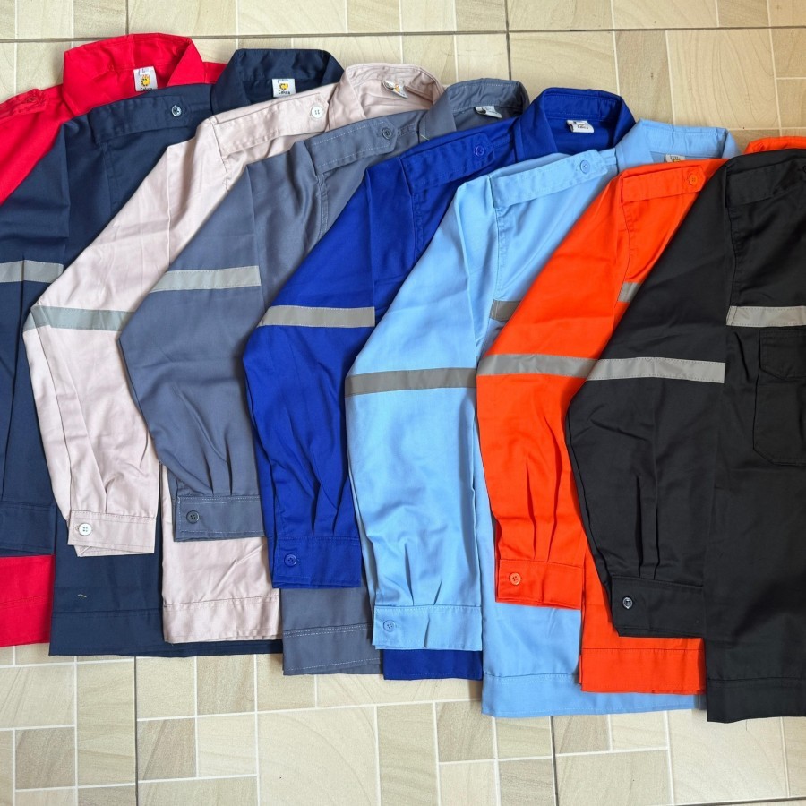 BAJU ATASAN SAFETY/ BAJU KERJA PROYEK MURAH