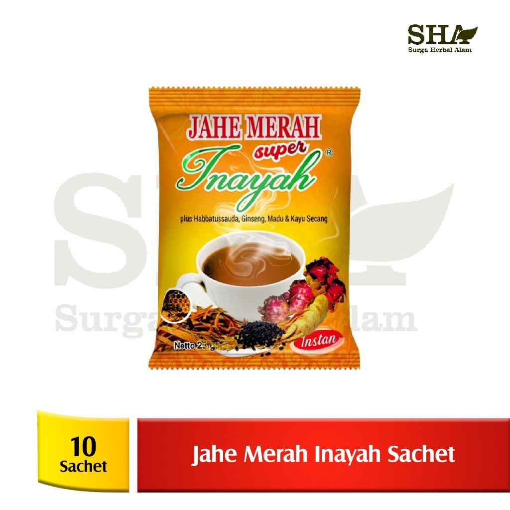 

Jahe Inayah - Jahe Merah Inayah Herbal Meningkatkan Daya Tahan Tubuh isi 10 Sachet