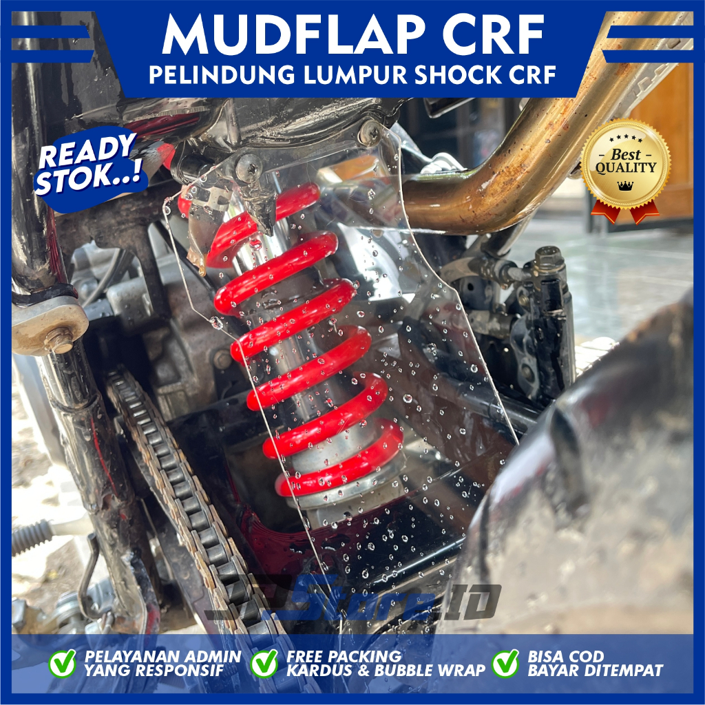 Mudflap CRF Penahan Lumpur Pelindung Shock Mika Kolong CRF Bahan Akrilik Termurah