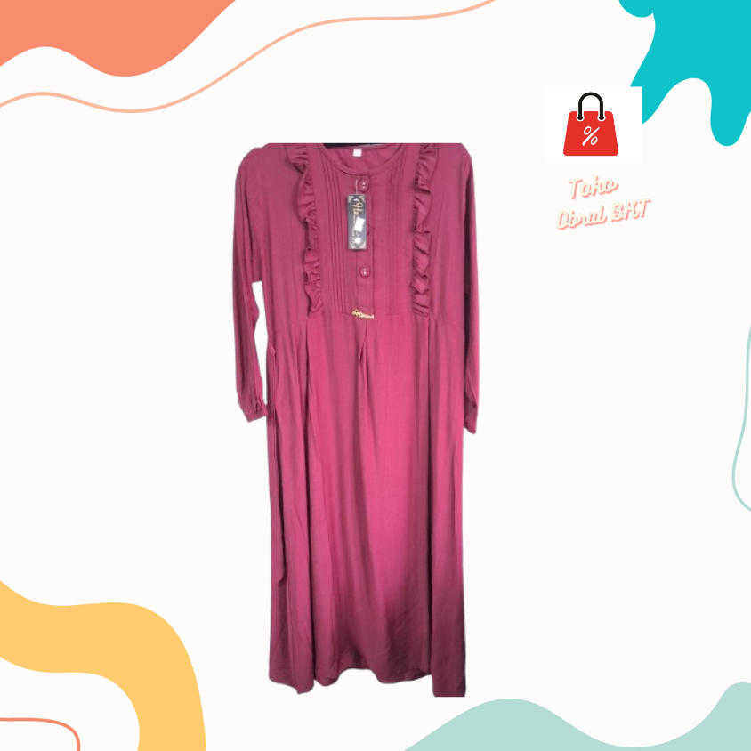 Baju Gamis Muslim Midi Crinkle Airflow
