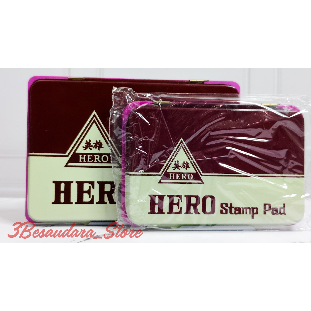 

[PCS] BANTALAN/TEMPAT STEMPEL/STAMPEL/STAMP PAD HERO KECIL / BESAR + TINTA VIOLET
