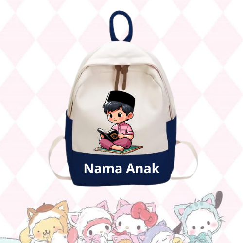 tas karakter anak laki laki ngaji backpack karakter anak laki laki ngaji