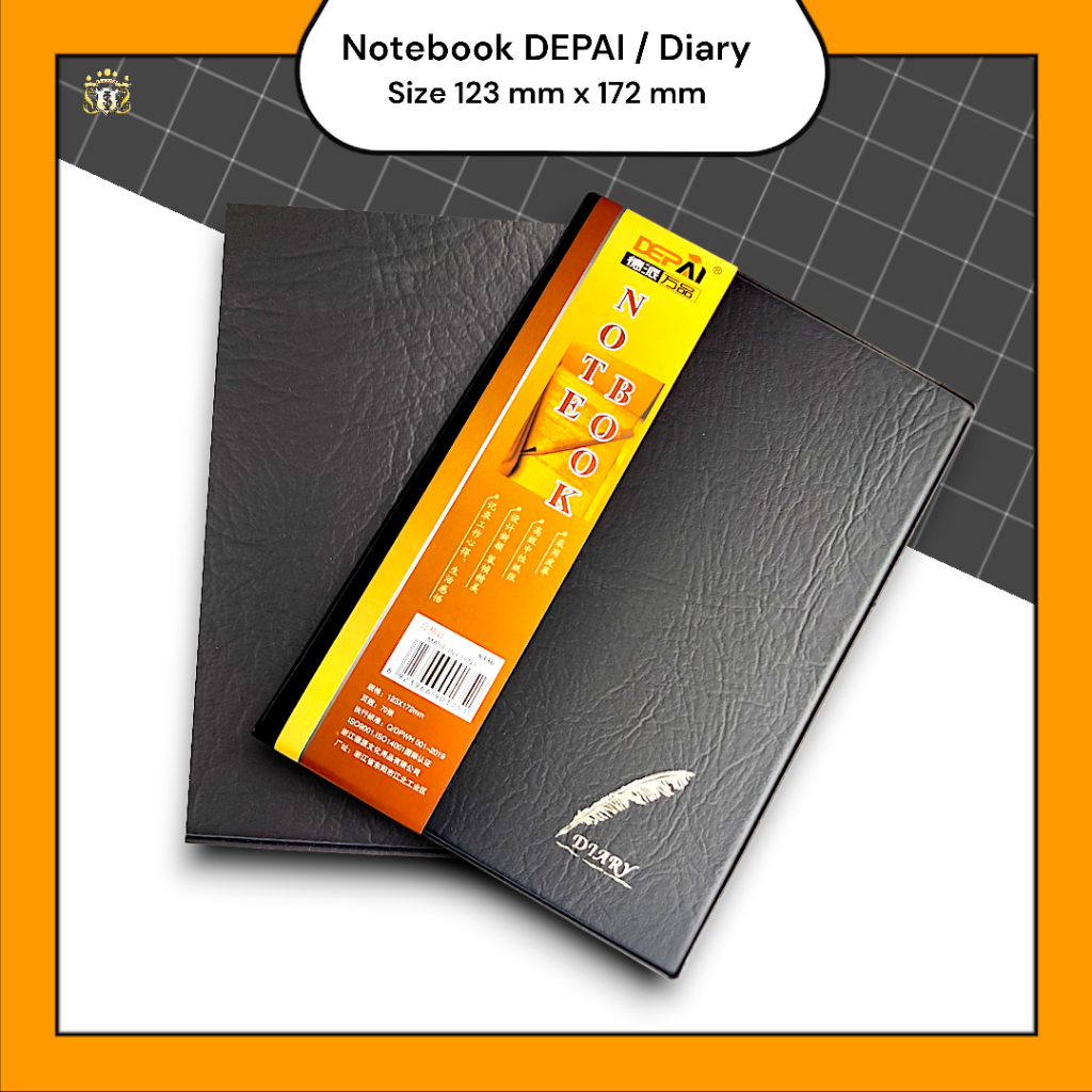 

Buku Catatan DEPAI Sampul Kulit Hitam / Notebook Kantor / Diary / Serbaguna