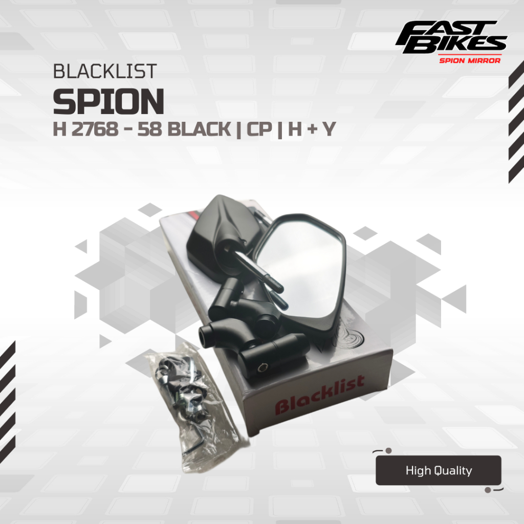 Terbaru Blacklist Spion Variasi Standar Model Lipat Oval Kaca Putih Universal Mio Beat Nmax Aerox