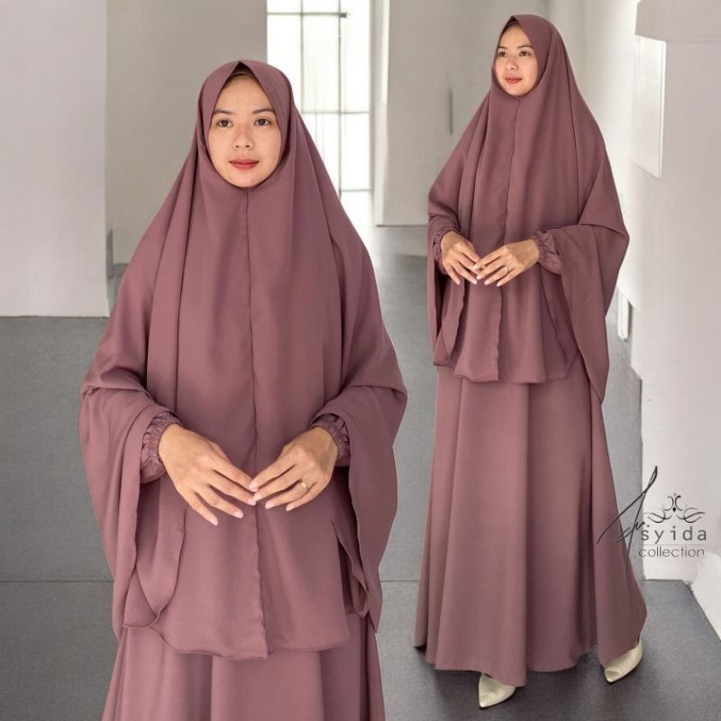 Gamis syar'i plus hijab Wolfis Set Hijab Pet Syar'i | Gamis Syar'i Wolfis Grade A