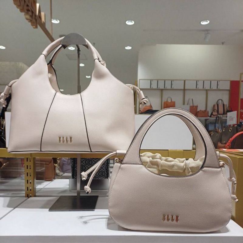 Tas Handbag Serut Bucket Wanita ELLE 41629 41641 Produk Original Depstore Mall Fashion Jinjing Selem
