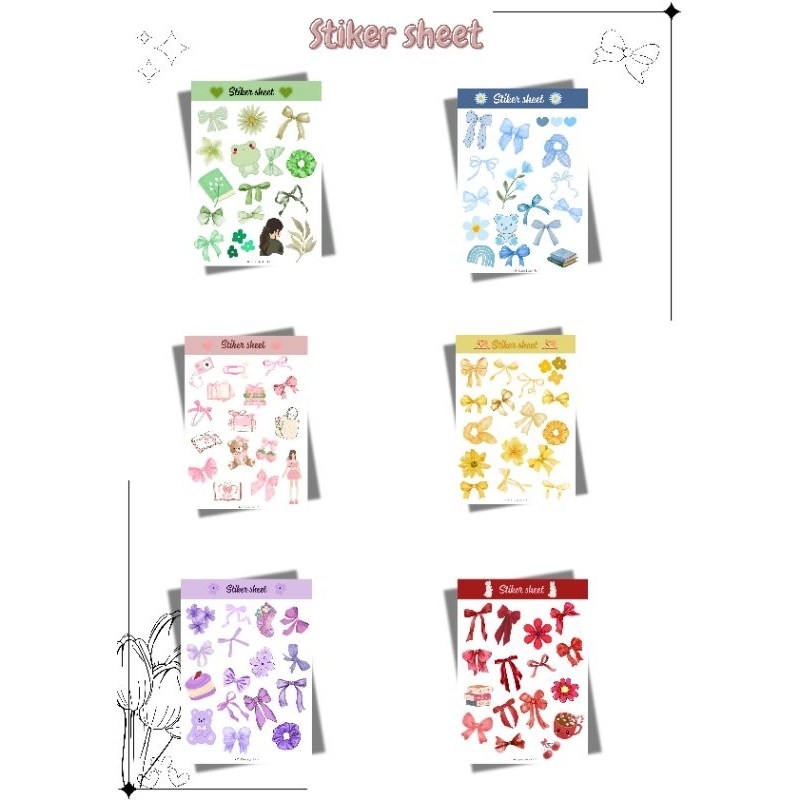 

STIKER SHEETS COQUETTE/STIKER PACK/STIKER LAPTOP, TUMBLER, STIKER VINYL