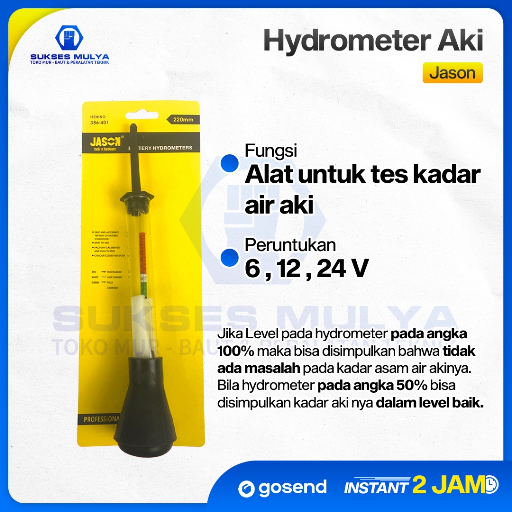 BATTERY HYDROMETER ALAT TES AIR AKI BATTERY HIDROMETER ALAT TESTER AKI ALAT TES AKI