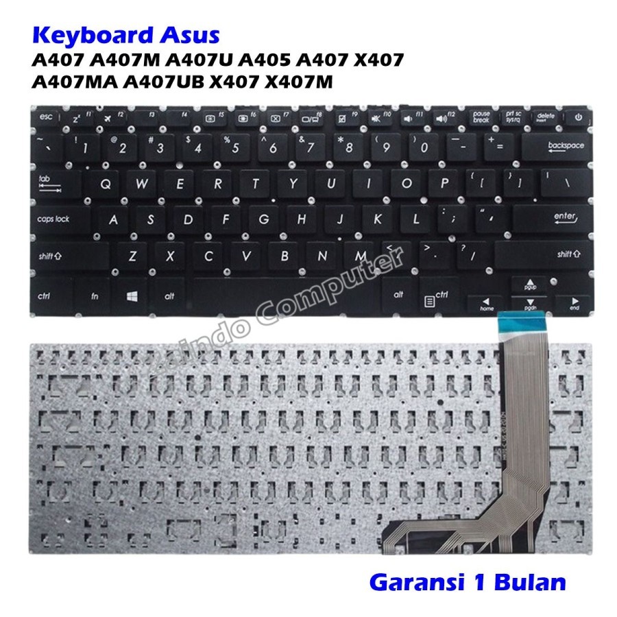 KEYBOARD  ASUS  A407 A407M A407U A405 A407 X407 A407MA A407UB X407 X407M - KEYBOARD LAPTOP ASUS A407