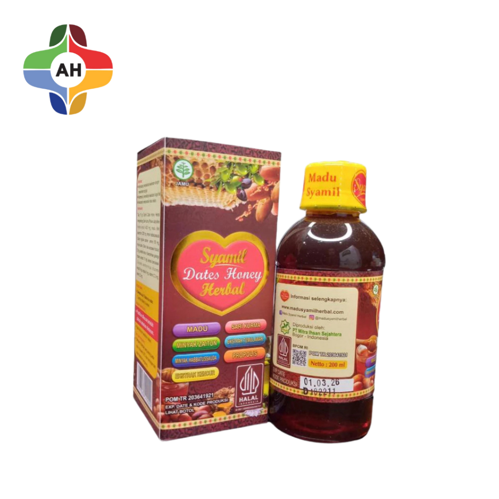 

Madu Syamil Dates Honey Herbal 200 ml - Madu kesehatan untuk keluarga / Apotek Hutama