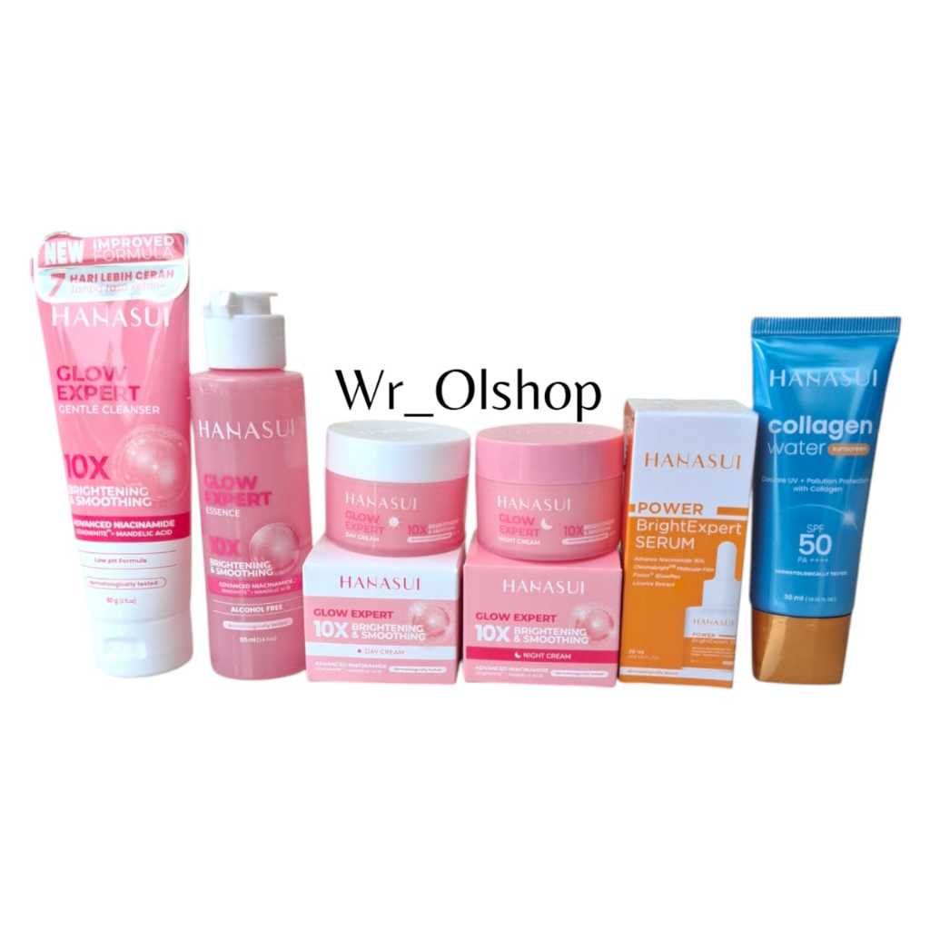 Paket komplit skincare hanasui Glow Expert 6in1