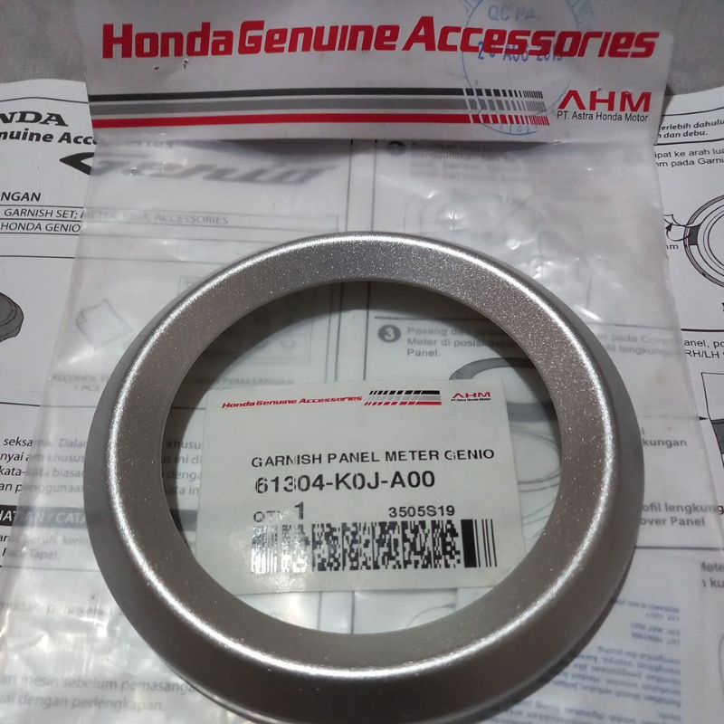 AKSESORIS GARNISH PANEL METER SPEEDO METER GENIO 2019 - 2022 ORIGINAL HONDA