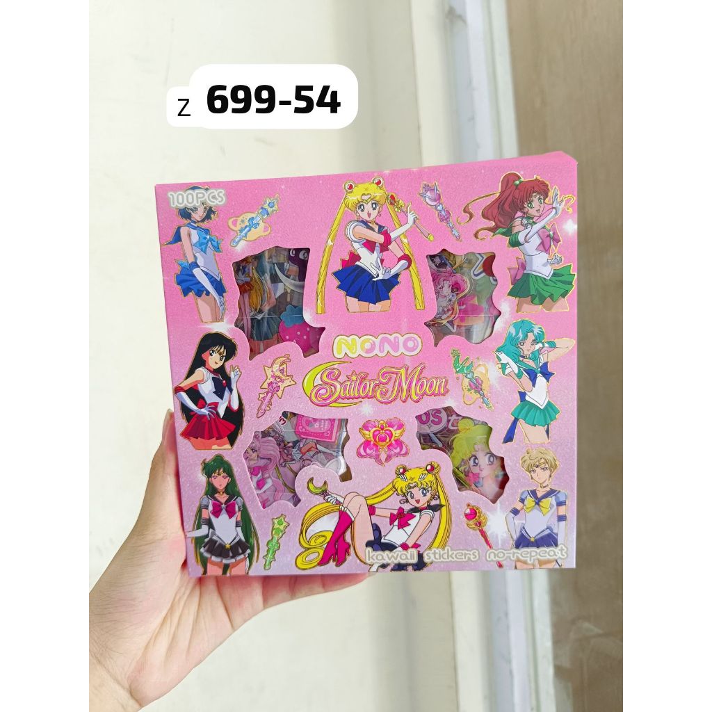 

Stiker Karakter Sailor Moon Lucu Stiker Momo Nono Waterproof isi 100 lembar Mainan anak