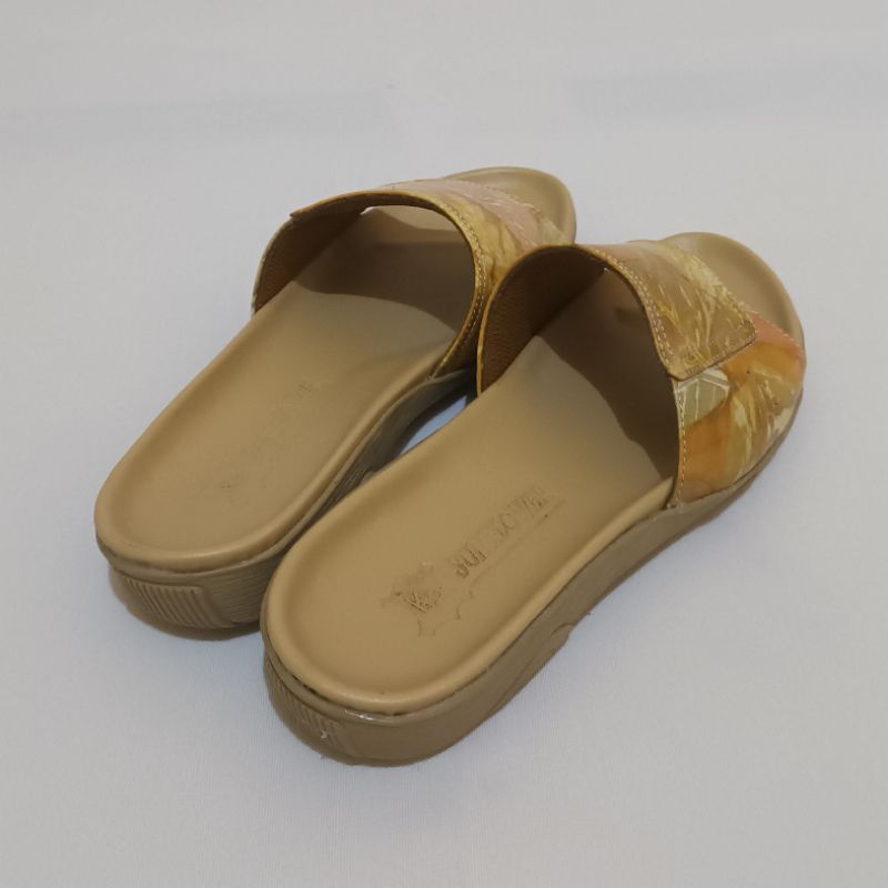 sandal selop ecoprint wanita empuk & ringan