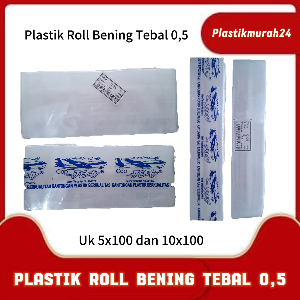 Plastik roll bening / Plastik PP Bening / Plastik Jet / Plastik Roll PP Bening 0,5