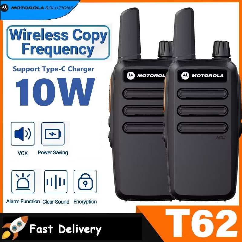 HT Radio Walky Talky Motorola Walkie Talkie UHF T62 Jarak jauh 15KM Outdoor Wireless replication fre