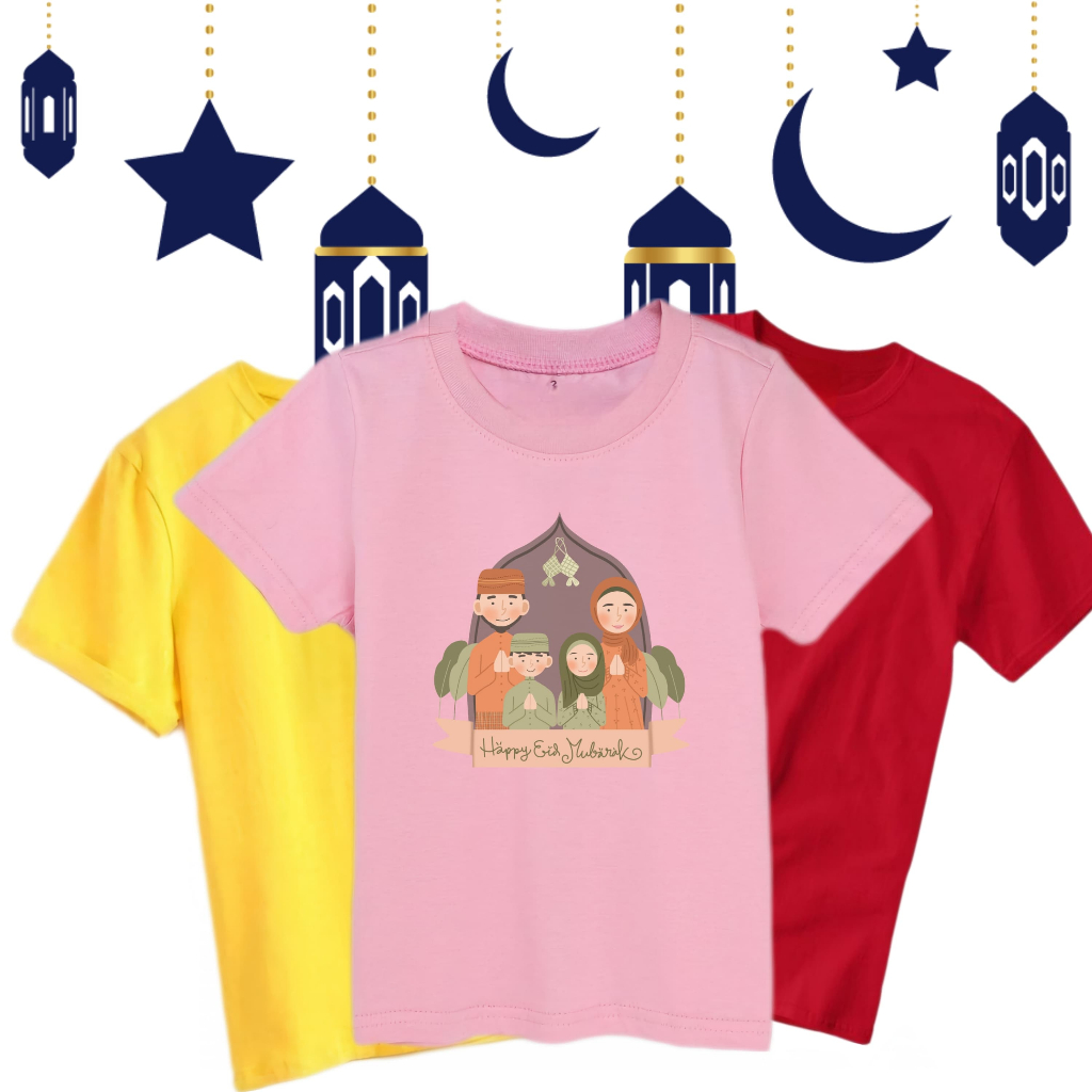 Kaos Anak Perempuan Laki laki Lebaran Muslim Muslimah Ramadhan Ramadan Couple Keluarga Family Ayah I