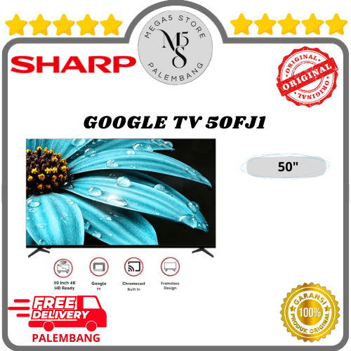 TV LED Sharp Android 4T-C50FJ1X LED Sharp 50Inch Android TV UHD 4K Sharp