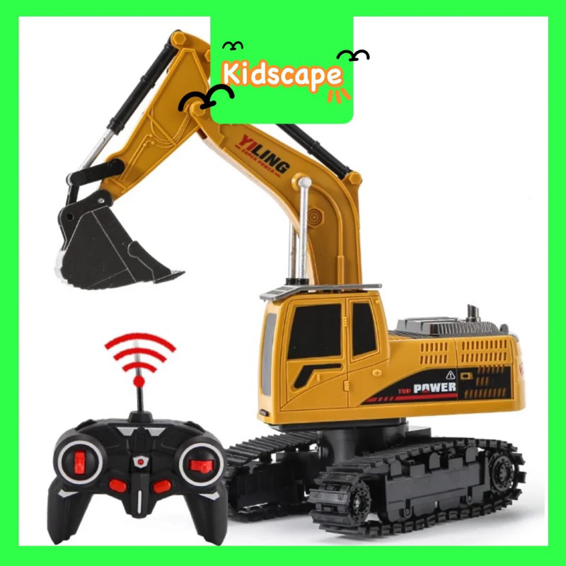 Kidscape - Mainan Remote Control Excavator - Mainan Anak Mobil Excavator - Excavator RC Kids Toys - 