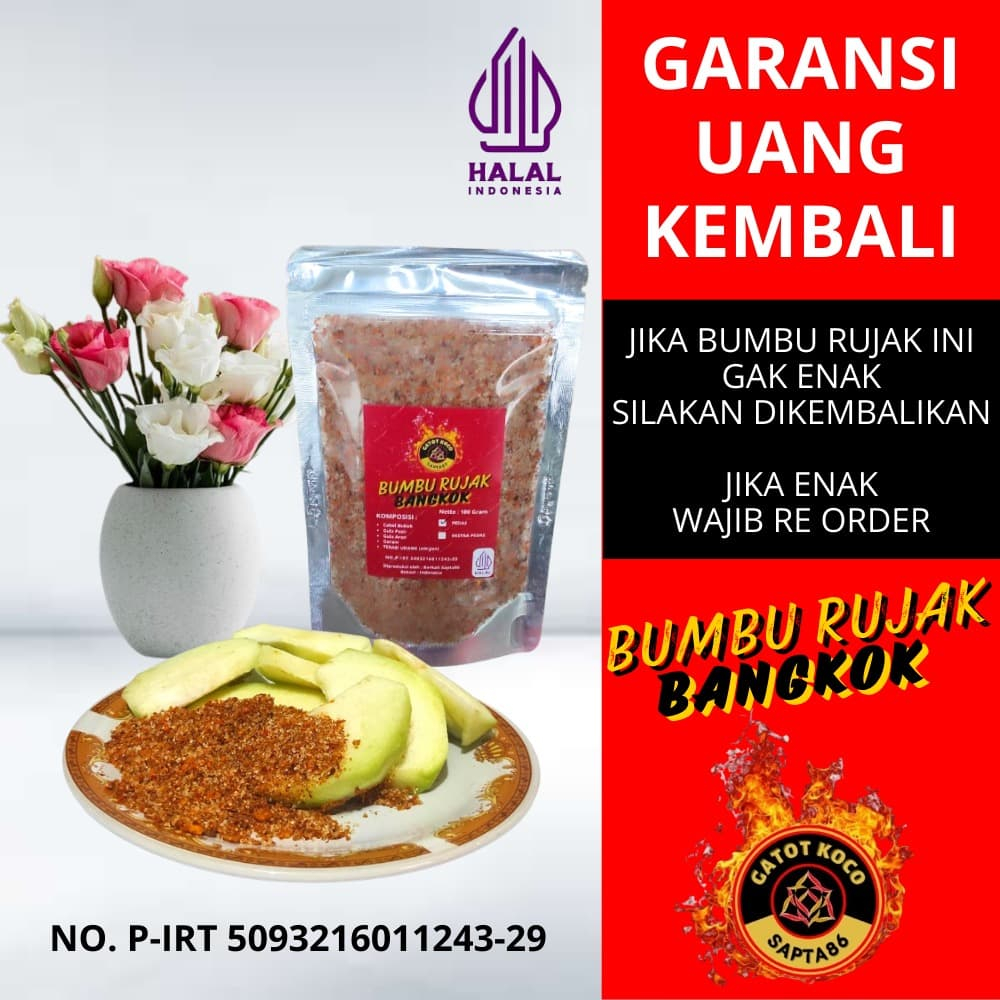 

Bumbu Rujak Bangkok Jambu Kristal Bumbu Tabur Pedas Manis