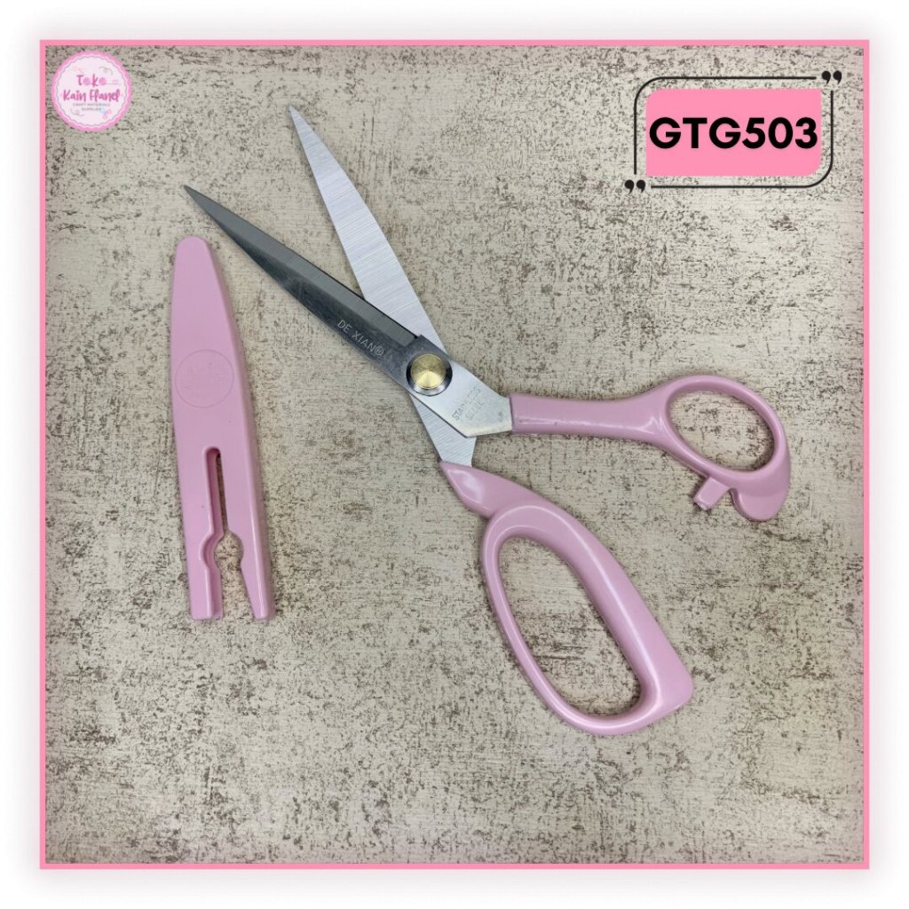 

Gtg502 Gunting Kain Gagang Bahan Plastik Dengan Tutup