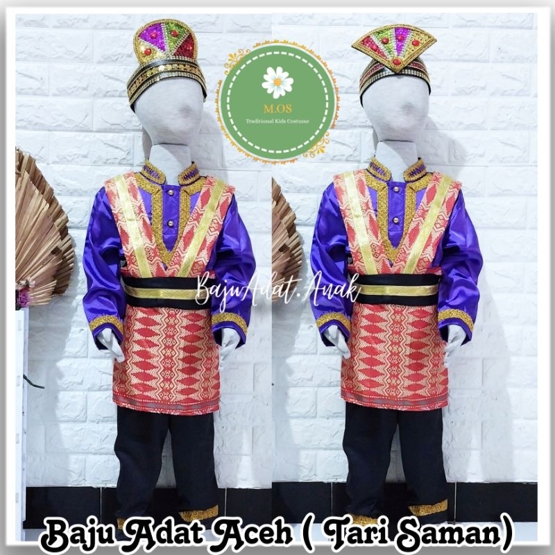 Baju Adat Aceh Anak Laki-Laki | Baju Adat Aceh Tari Saman Anak Perempuan | Adat Aceh Anak TK & SD Ke