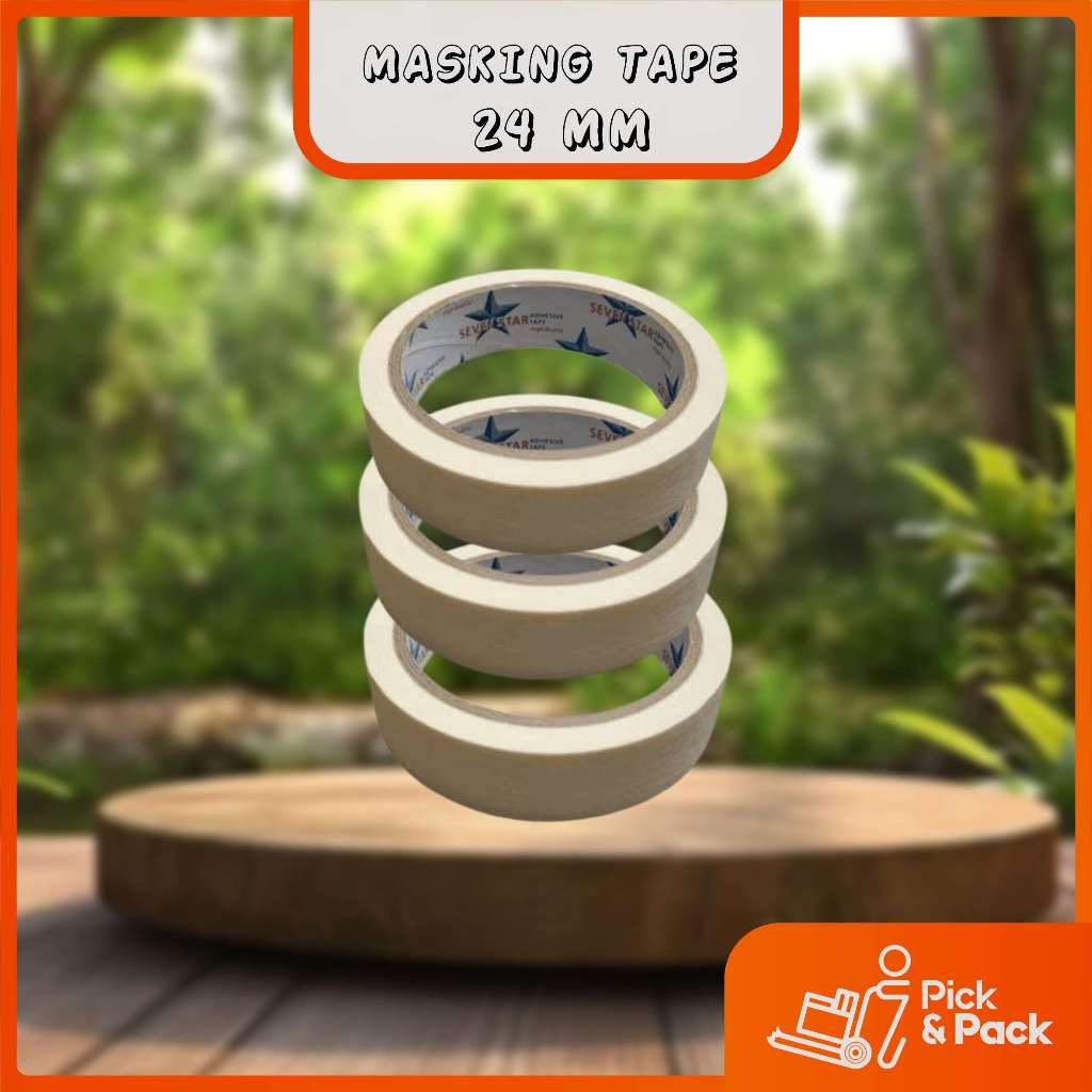 

Masking Tape 24mm 1 inch / masking tape seven star 24x20y / masking tape 24mm x 20y