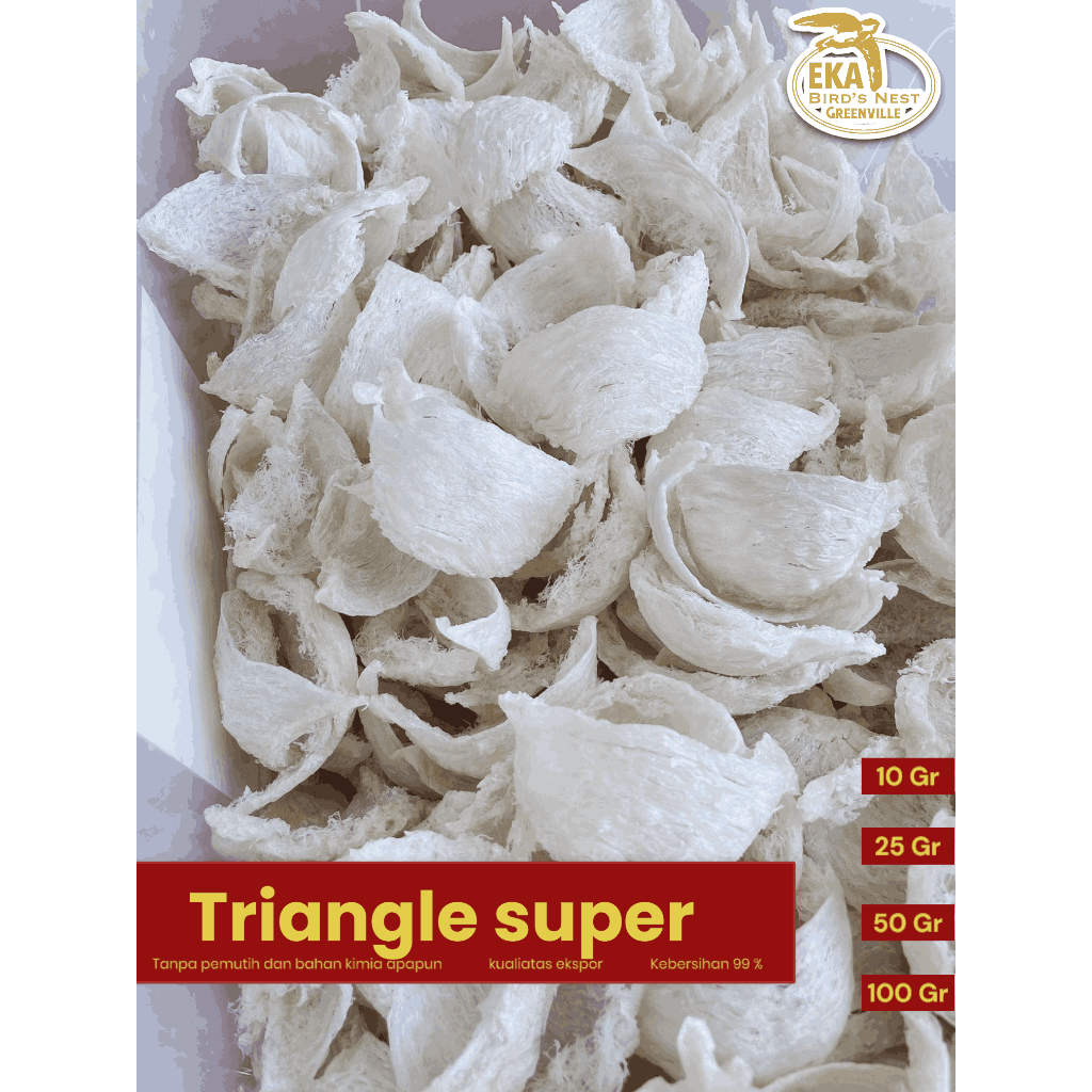 

Triangle super / Sudut super / Sarang burung walet bersih / sarang bersih