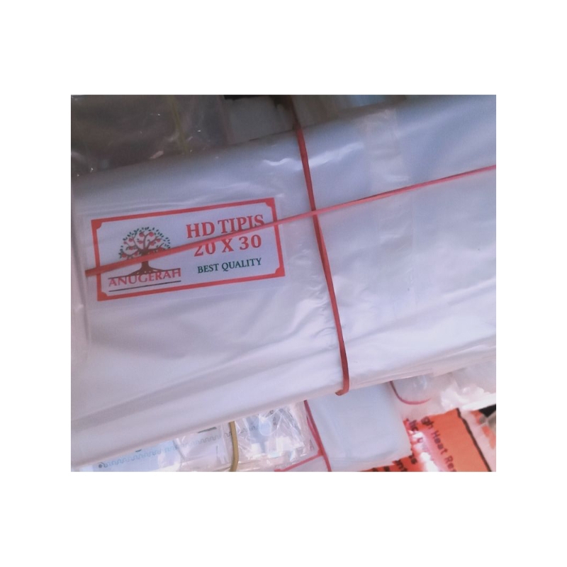 

plastik HD buram ukuran 20x30 / 2 kg, (5 jepit)