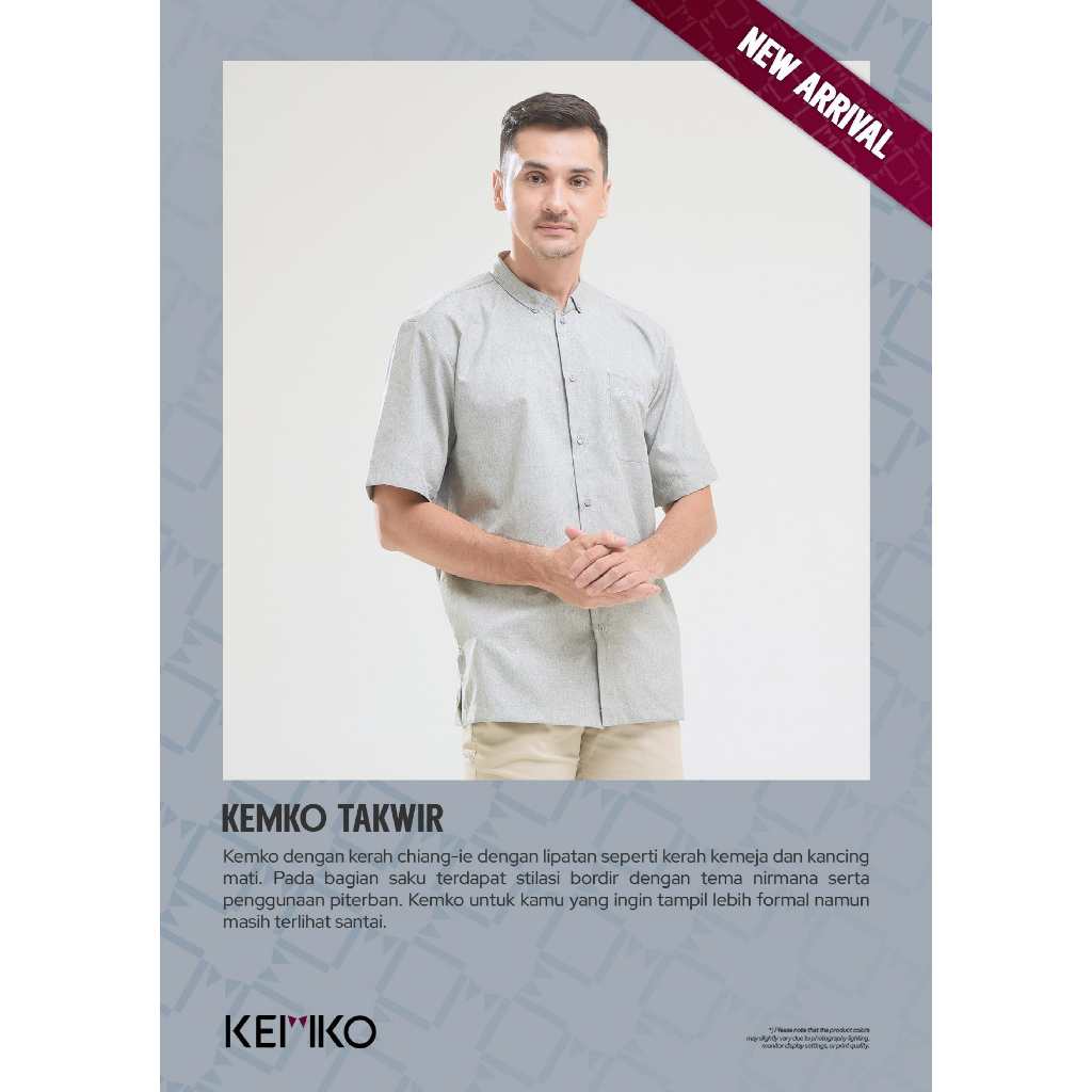 Kemko Takwir | Kemeja Koko Lengan Pendek | Kemeja lengan pendek dewasa | Koko Lengan Pendek | Koko R