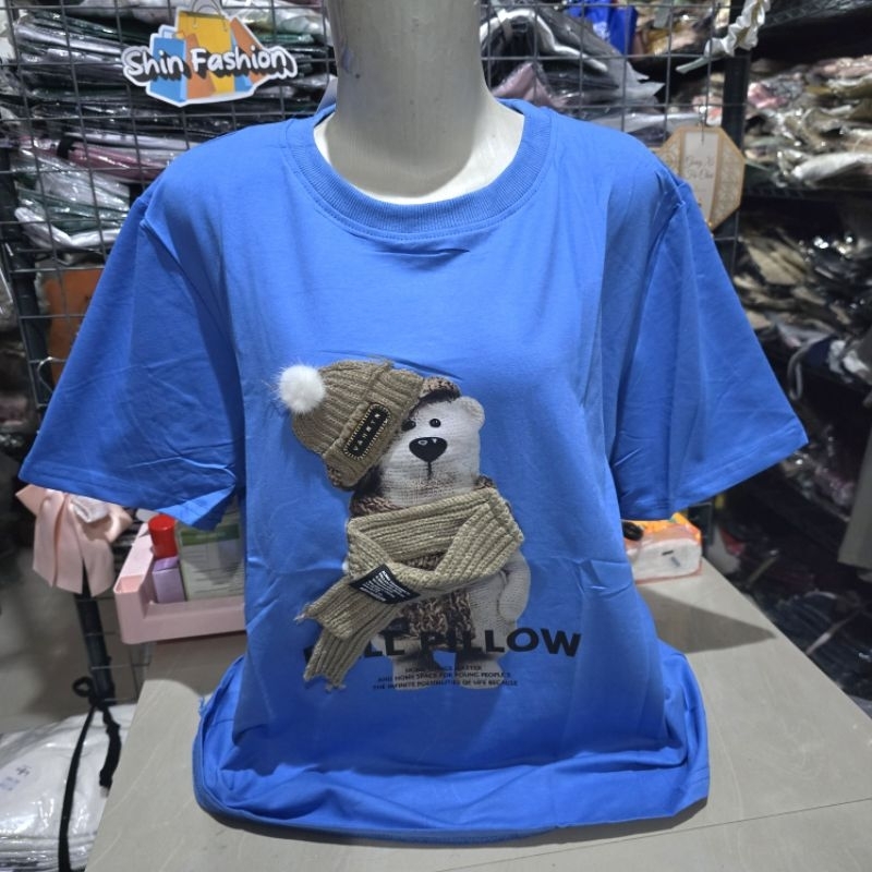 Kaos Lengan Pendek Import MF aplikasi Bordir XXL Besar