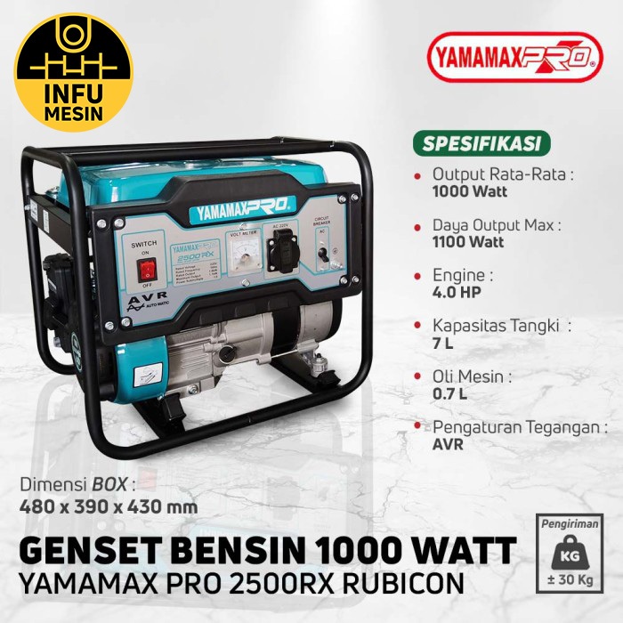 GENSET 1000 WATT YAMAMAX PRO 2500RX RUBICON GENSET BENSIN