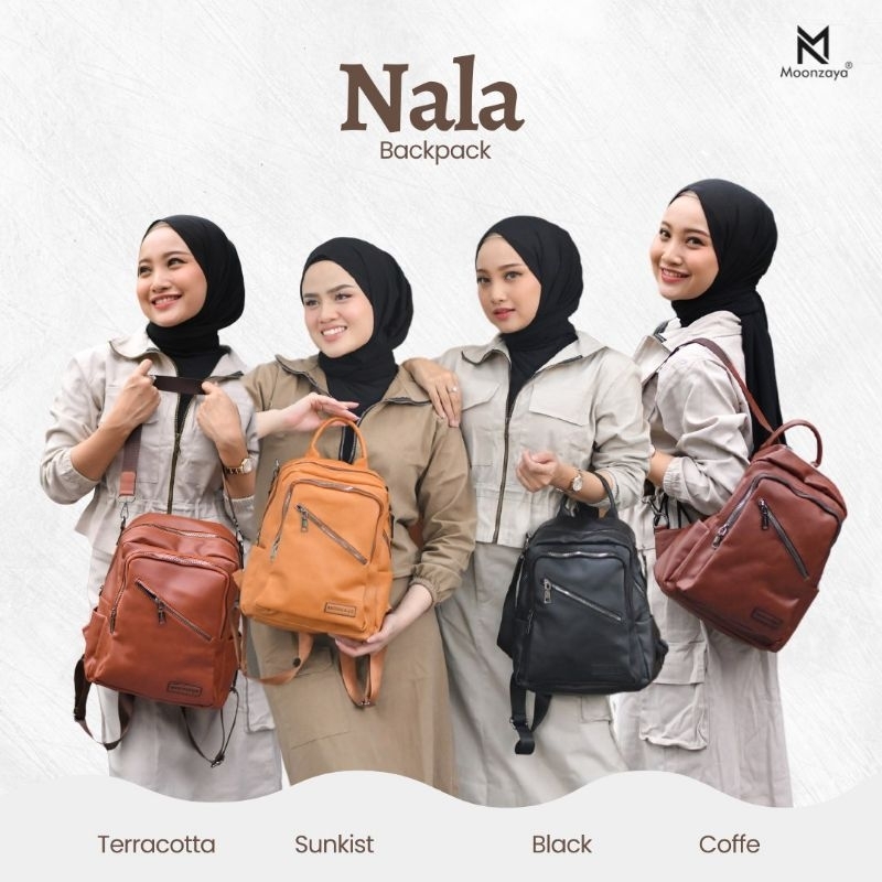 Tas Ransel Wanita Nala Ransel Kekinian Bahan Semi Kulit Waterproof Ori By Moonzaya