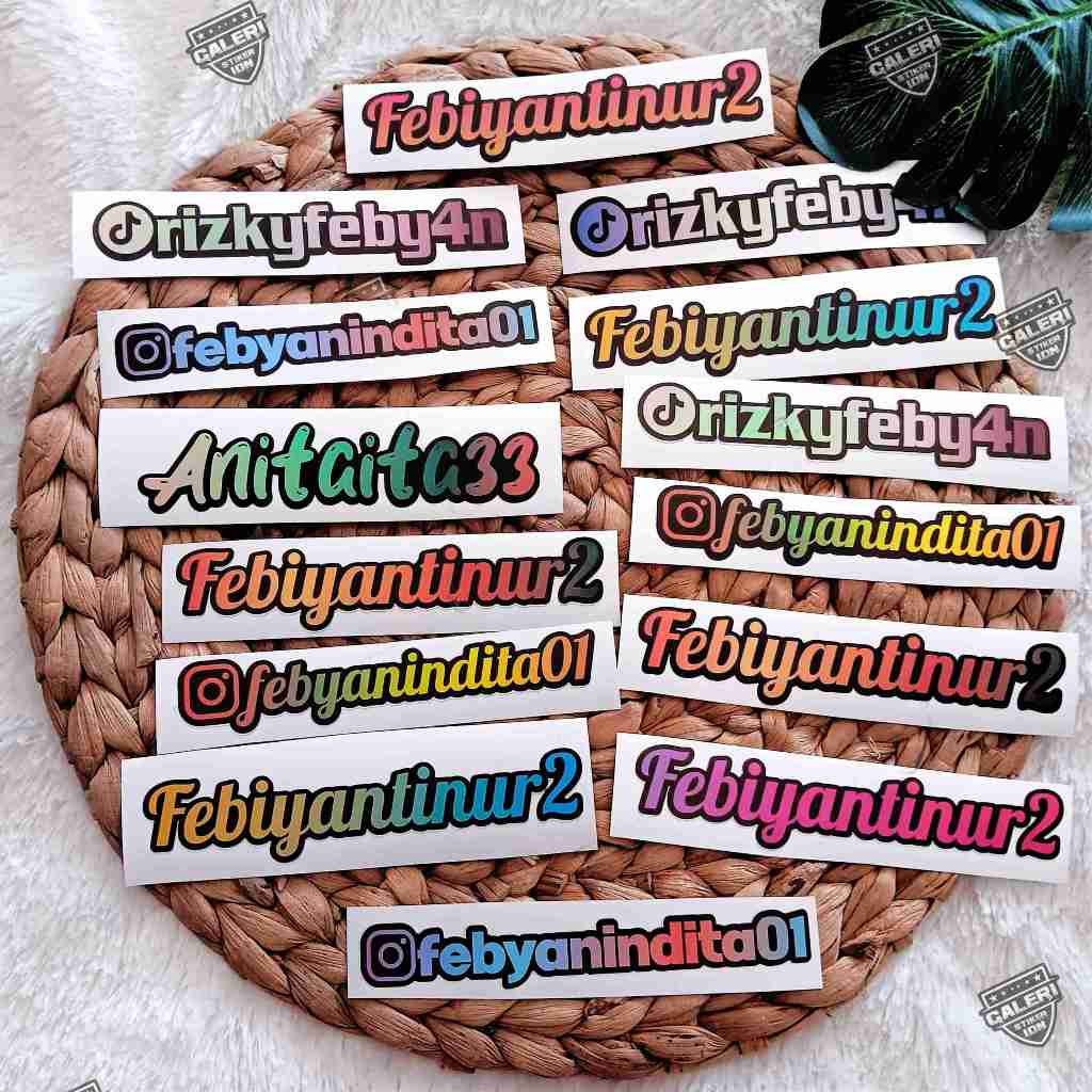 

STIKER NAMA CUSTOM HOLOGRAM STIKER PRINTING WATERPROOF