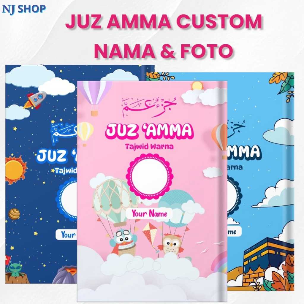 [Buku JUZ'AMMA]- Juz Amma NAma Dan Foto Buku Juz Amma Tajwid Warna 7 in 1 Full Color Kado Anak