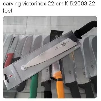 Carving knife victorinox 22 cm 5.2003.22 pisau daging original Swiss