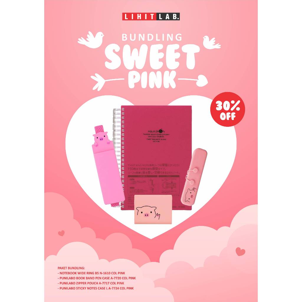 

LIHIT BUNDLING PINK STATIONERY
