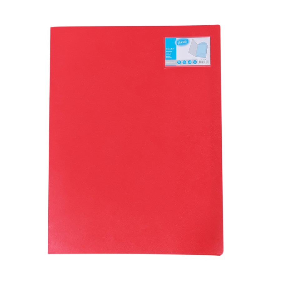 

TBMO Bantex Display Book A3 potrait (20 pockets) Red #3163 09