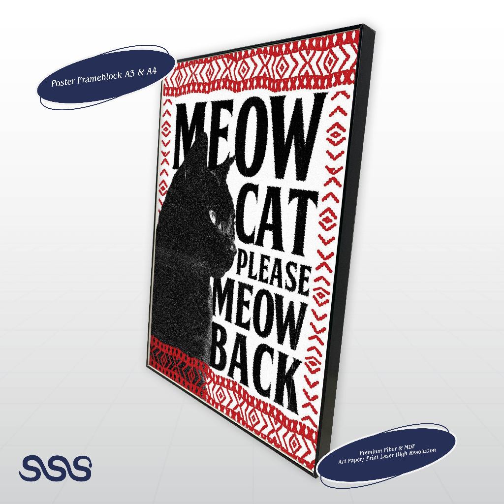 POSTER CAT / AESTHETIC POSTER / POSTER FRAMEBLOCK