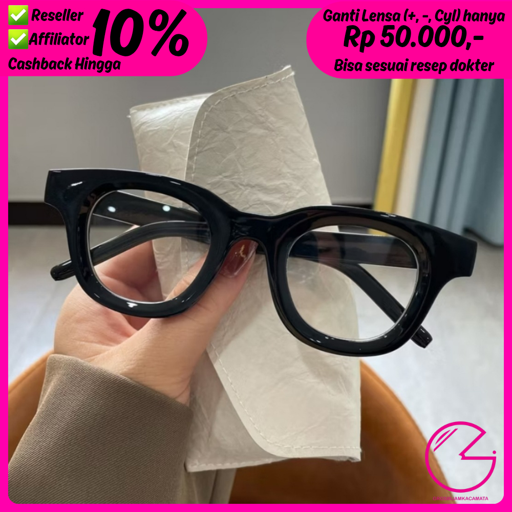 frame kacamata OWL aksesoris fashion pria cowok wanita cewek lensa minus plus cylinder anti radiasi 