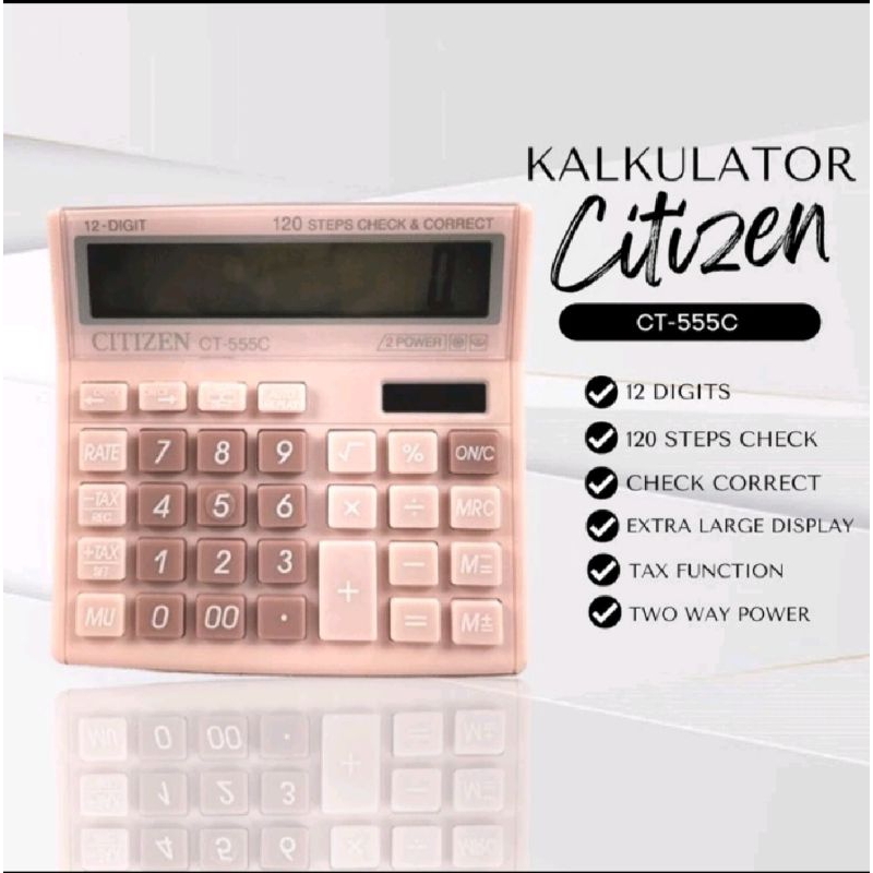 

KALKULATOR CT-555C WARNA CHECK & CORRECT / ALAT HITUNG DAGANG