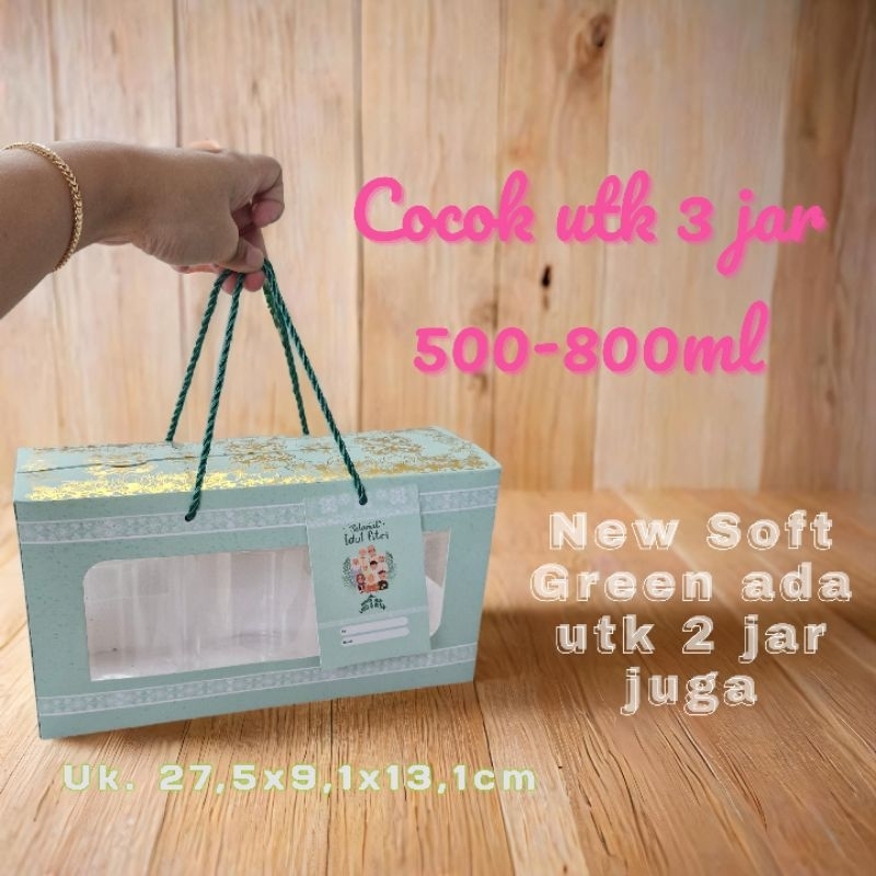 

NEW Fitri Soft Green Box Lebaran 2 jar 600ml Box Lebaran 3 jar 600ml Box Lebaran 3 Jar 750ml box cookies lebaran Gable box Lebaran Gable Box 3 Jar Box Tenteng Idul Fitri Box Jinjing Jar 800ml Cookies Lebaran Box Parcel Idul Fitri box lebaran 2 jar 750ml