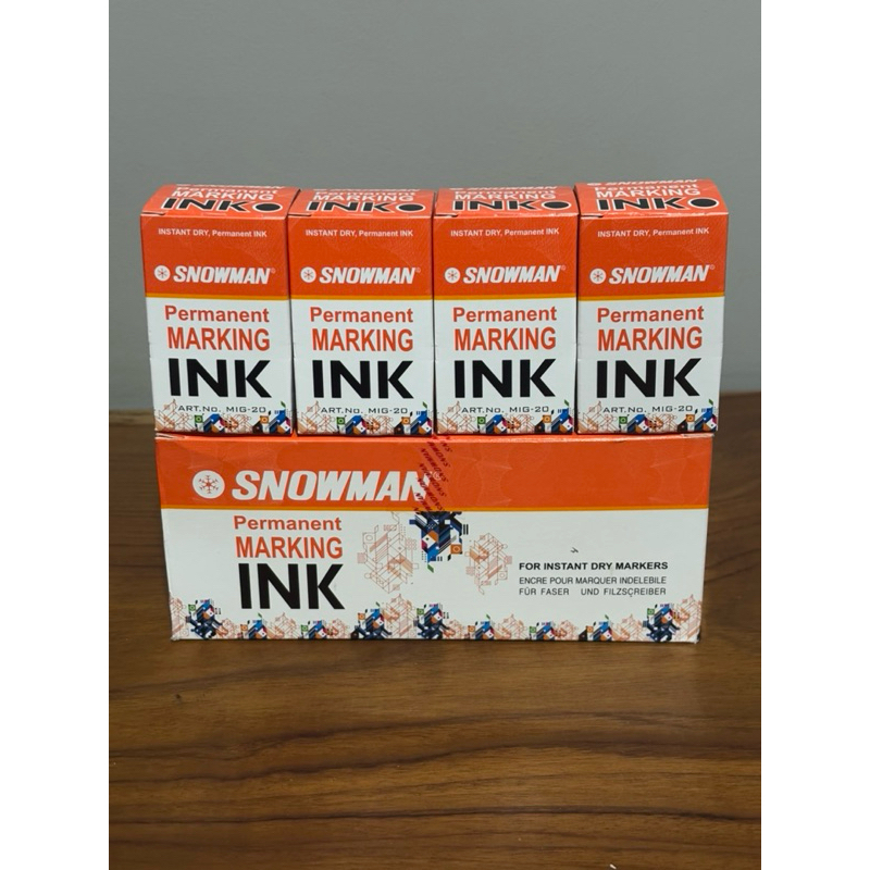 

Isi Tinta Snowman Permanent Marking Ink Hitam (12 pcs)