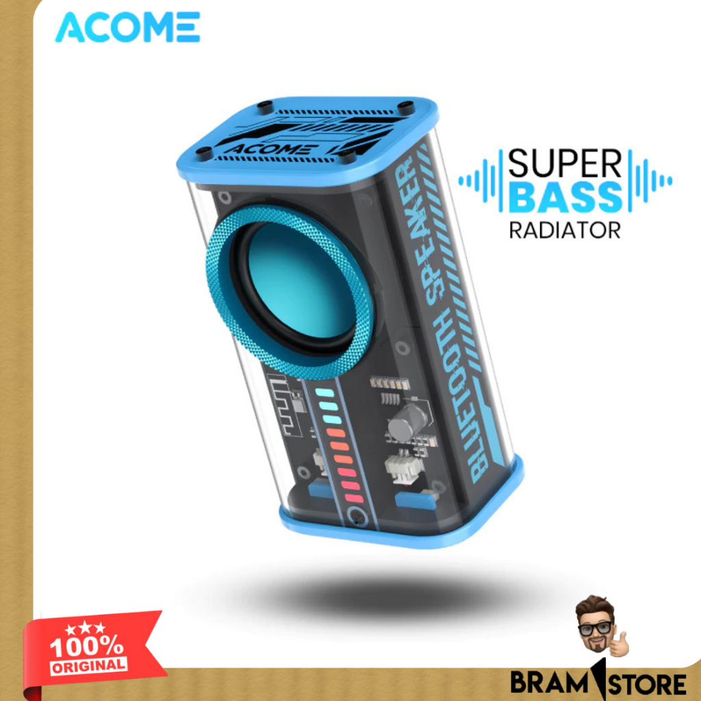 Acome A8 Speaker Bluetooth 5.0 Portable TWS 5W Garansi Resmi 1 Tahun A8