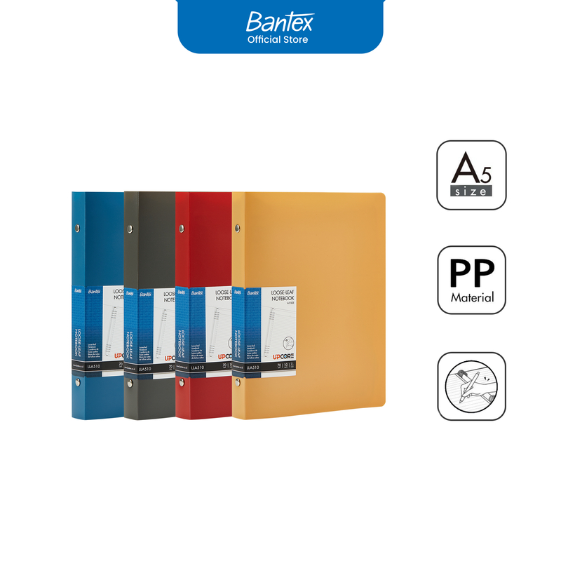 

Bantex Binder Buku Catatan A5 Loose-Leaf Notebook 8 Ring Bahan PP LLA510