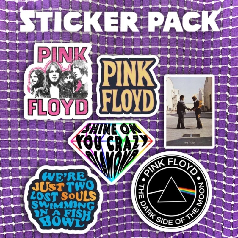 

Sticker Pink Floyd Band Pack isi 6 Pcs vinyl waterproof aesthetic
