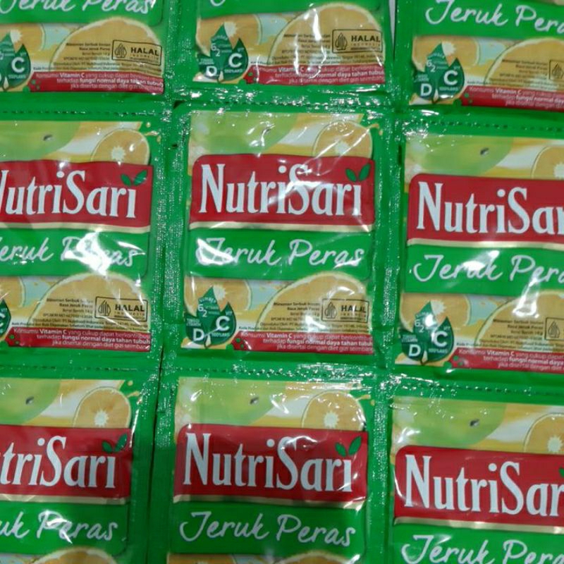 

NutriSari Jeruk Peras 14gr 1 Renceng Isi 10 Sachet