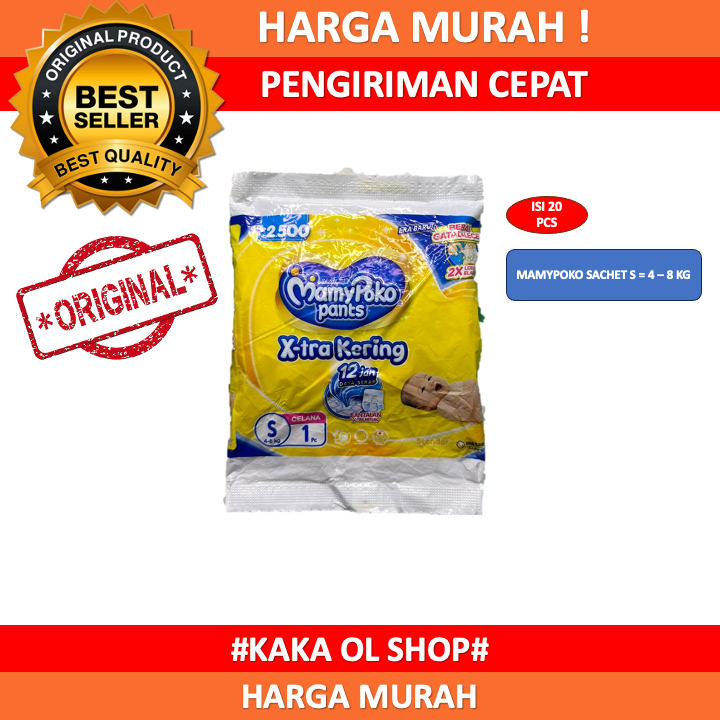 Terlaris Mamypoko Pants / Popok Celana Renceng Xtra Kering Ukuran S/M/L/XL/XXL Isi 20 Pcs
