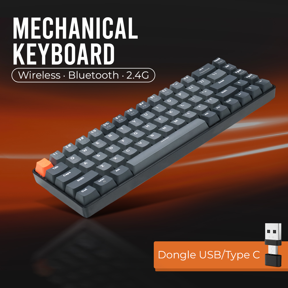 Keyboard Mechanical Gaming Wireless Bluetooth 2.4G ZIYOULANG K68